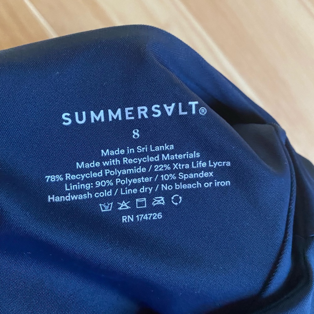 Navy Summersalt Side stroke one piece